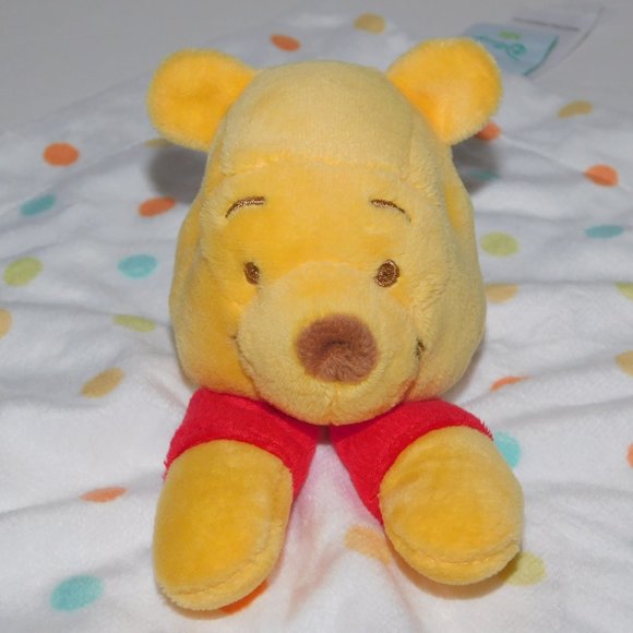 Disney Baby Winnie the Pooh Multicolor Polka Dot Security Blanket Lovey nunu - Picture 3 of 6